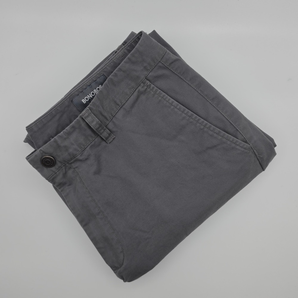 Bonobos Chino Pants Mens 35x30 Gray Excellent Stretch Cotton Straight Business